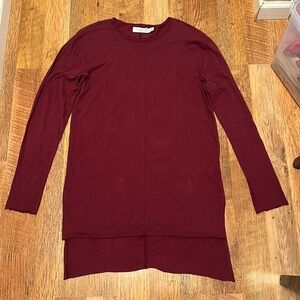 Daniel Patrick Casual High Low Long Sleeve Scoop Neck Tunic / Mini Dress D3